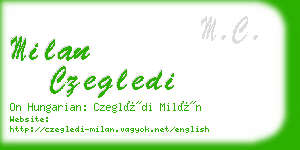 milan czegledi business card